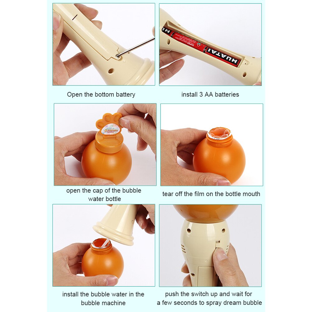 Bubble Machine Speelgoed Volledige Automatische Waterdichte Bubble Machine Blower Maker Kleurrijke Vloeibare Blazen Bubble Stok Water Speelgoed