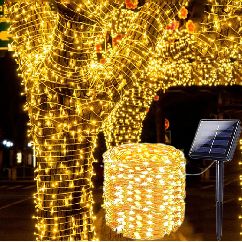 LED Solar Light Outdoor Tuin Fairy String Light Led Twinkle Waterdichte Lamp voor Kerst Patio Boom Party 6 m/12 m/23 m/33 m