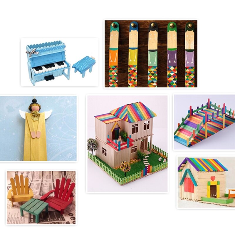 Food Grade Craft Multi Purpose Wood Lollipop Sticks Homemade DIY Crafting Supplies T3EA