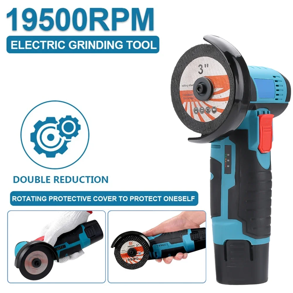Mini Haakse Slijper Bosmaaier 12V Draadloze Kleine Polijstmachine Snijden Draagbare Polijstmachine Zaagblad Thuis DIY Power Tool