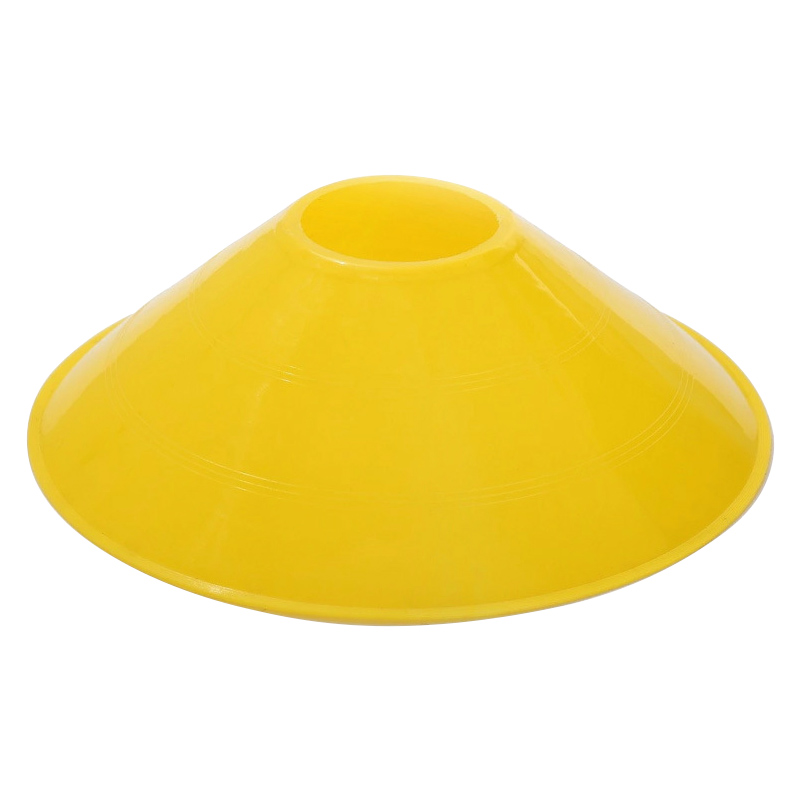 Cônes d&#39;entraînement d&#39;agilité de football avec sac de transport support en plastique pour enfants marqueurs de cône de terrain de sport cône de jeu 10 pièces: YELLOW