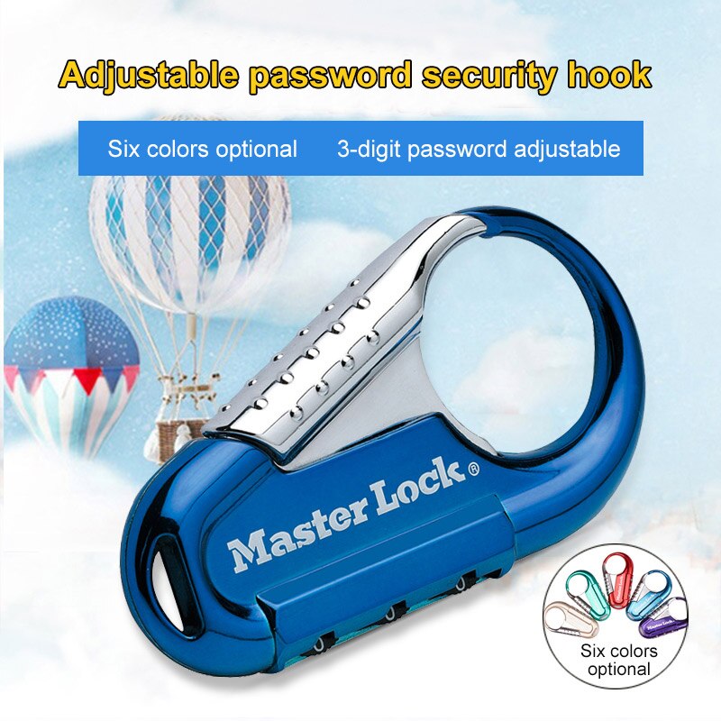 Cadenas maître avec mot de passe, serrure à crochet en alliage de Zinc à 3 chiffres, pour sac à dos