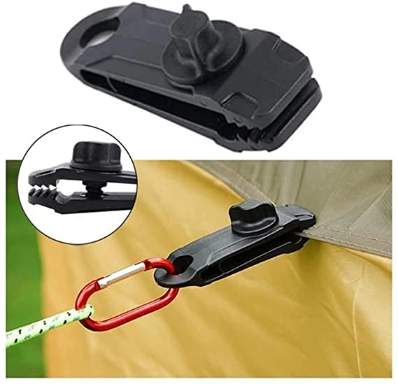 10 st återanvändbara tältklämmor tält markis kapellklämma tältgripare presenning presenningklämma klämspänne