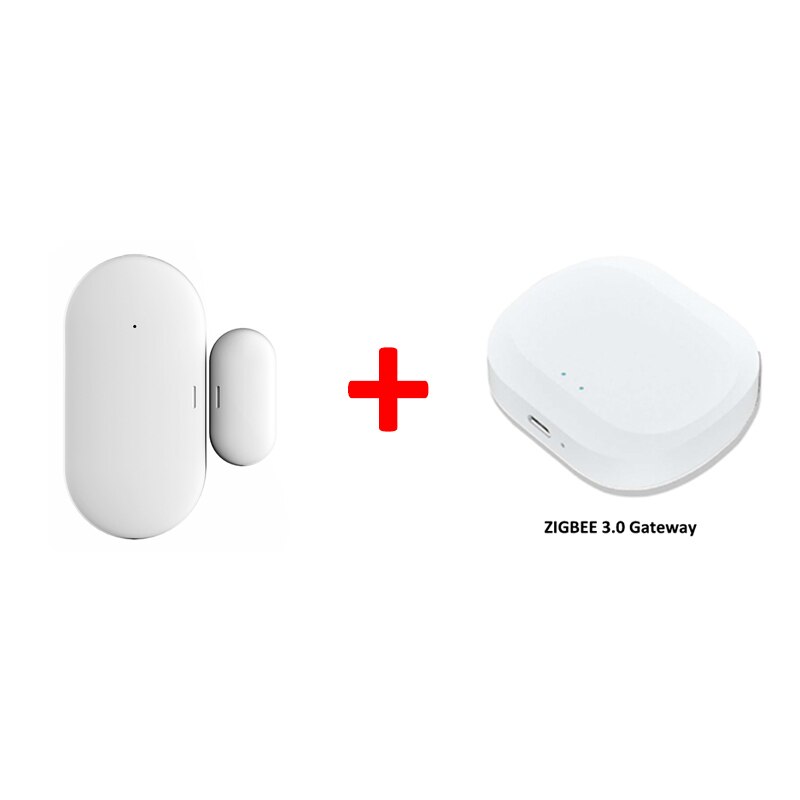 Tuya Smart ZIGBEE Door and Windows Sensor Door Open Phone Alert Personal Security Home Automation Compatible Alexa Google Home: 1 Sensor and Gateway