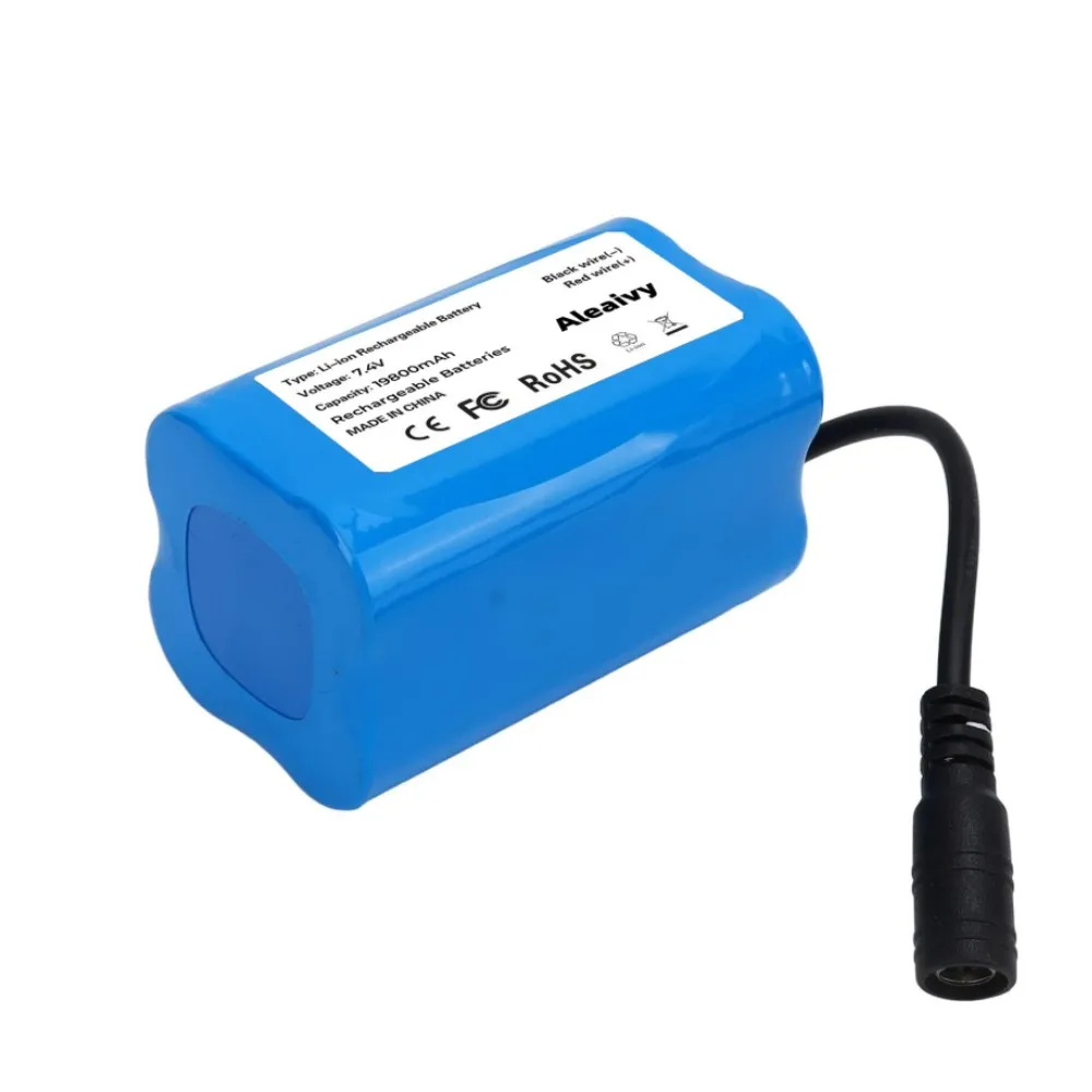 Li-ion-batteri 7.4v 19800 för  v020 v900 -5 v007 c18 h18 v18 d18b fx88 fjärrkontrollerade rc-fiskebåtsbatterier: Blå