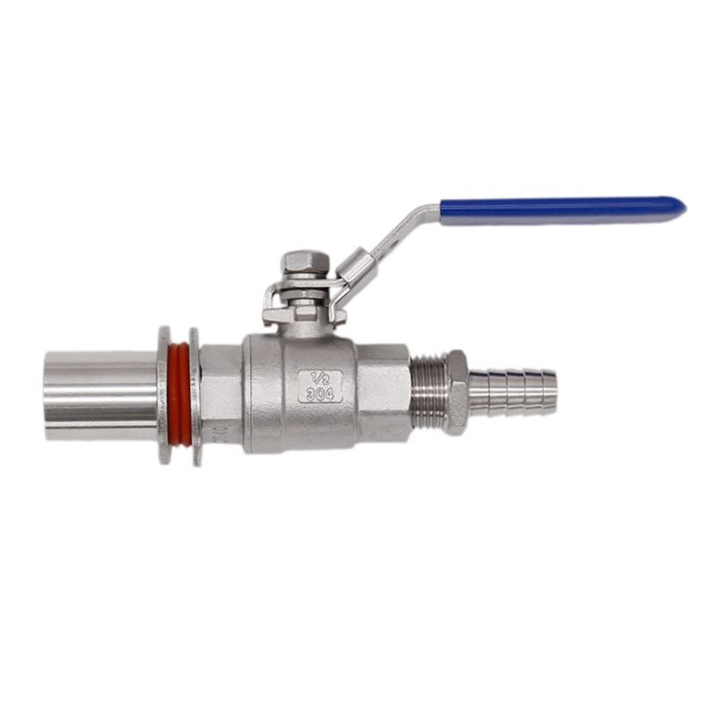 1/2" 304 Stainless Steel Welding-Free Compact Pagoda Joint Seamless Installation Ball Valve