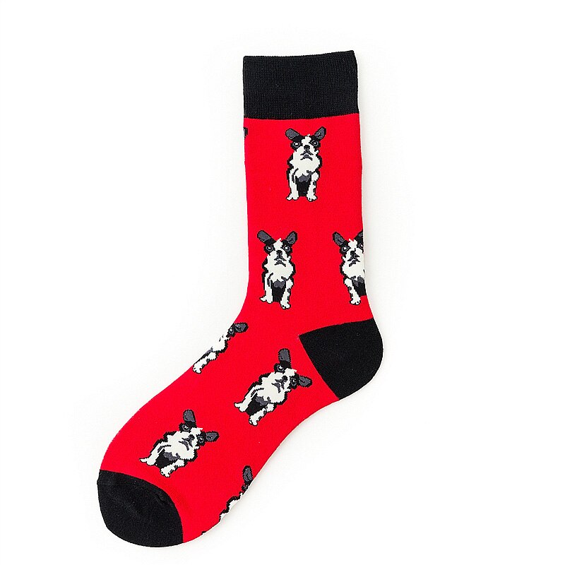 Flamingo Print Women Socks Cotton Colorful Cartoon Sport Men Sock Cute Funny Happy kawaii Dog Cycling Christmas: 02