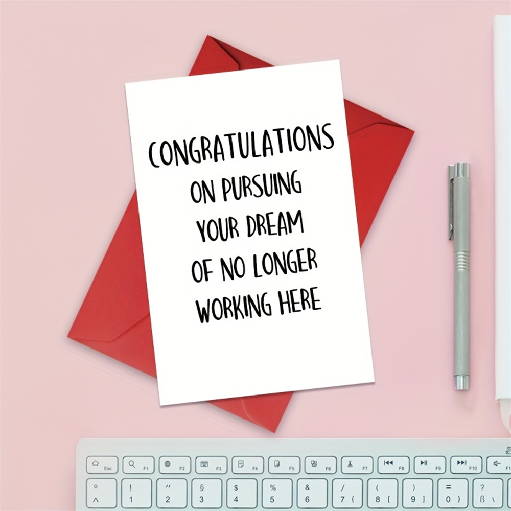 1pc Humorous Leaving Cards Farewell Cards for Colleagues, Funny Retirement Card Job Cards Goodbye Cards for Coworkers Boss,