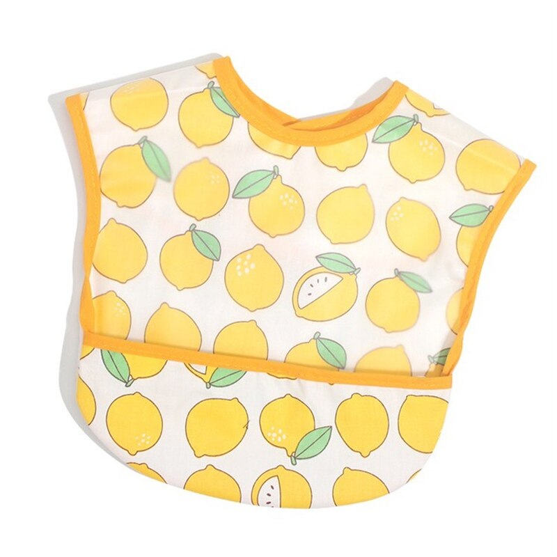 EVA Waterproof Baby Bibs Sleeveless Baby Boys Girls Bib Kids Fox Dinosaur Cactus Baby Feeding Bibs with Pocket Child Apron Smock: 12