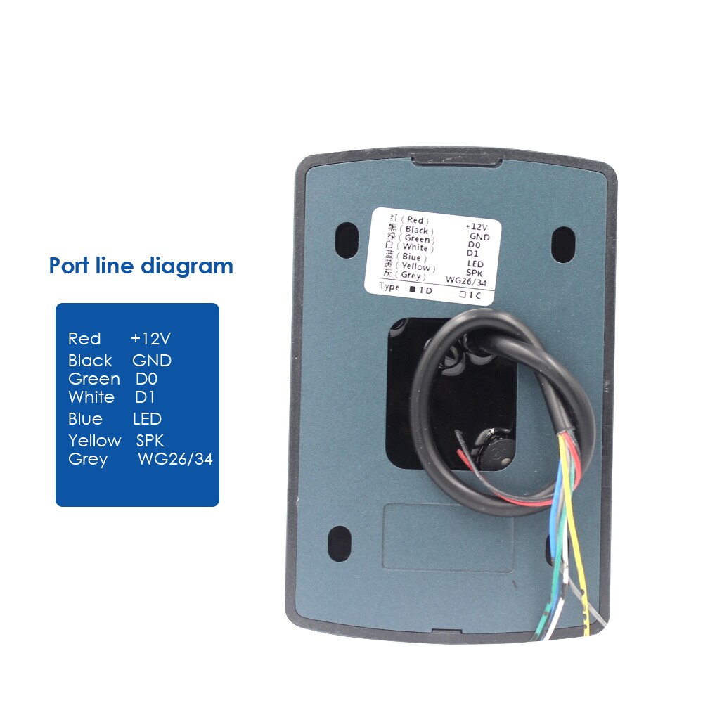 125KHZ waterproof outdoor and indoor using Access Control MF RFID card Reader ABS Building outdoor 13.56MHz Reader