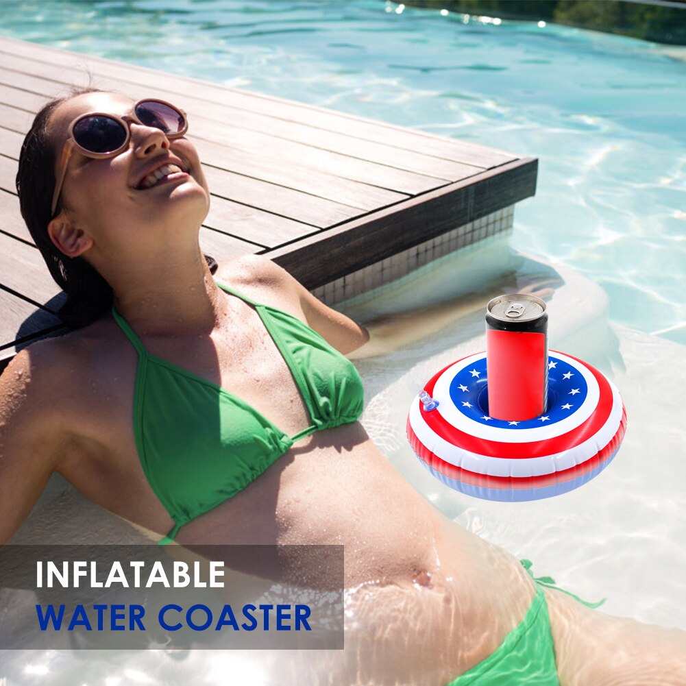 Mini Water Coasters Drijvende Opblaasbare Bekerhouder Zwembad Drinken Float Speelgoed Opblaasbare Cirkel Zwembad Onderzetters