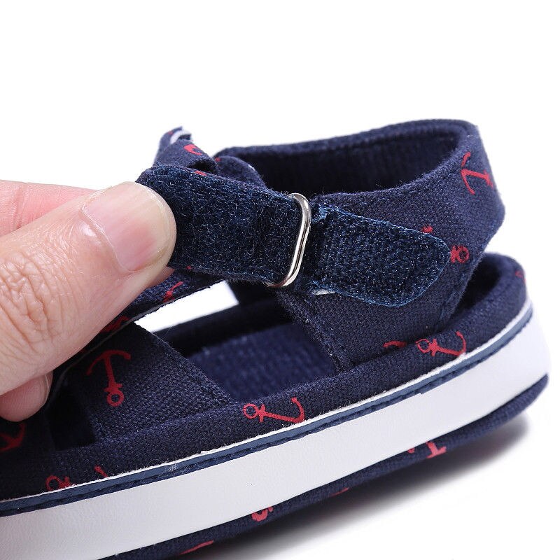 Baby Boy Sandals Summer Toddler Kid First Walkers Canvas Crib Shoes Infant Baby Girl Soft Sole Sandals