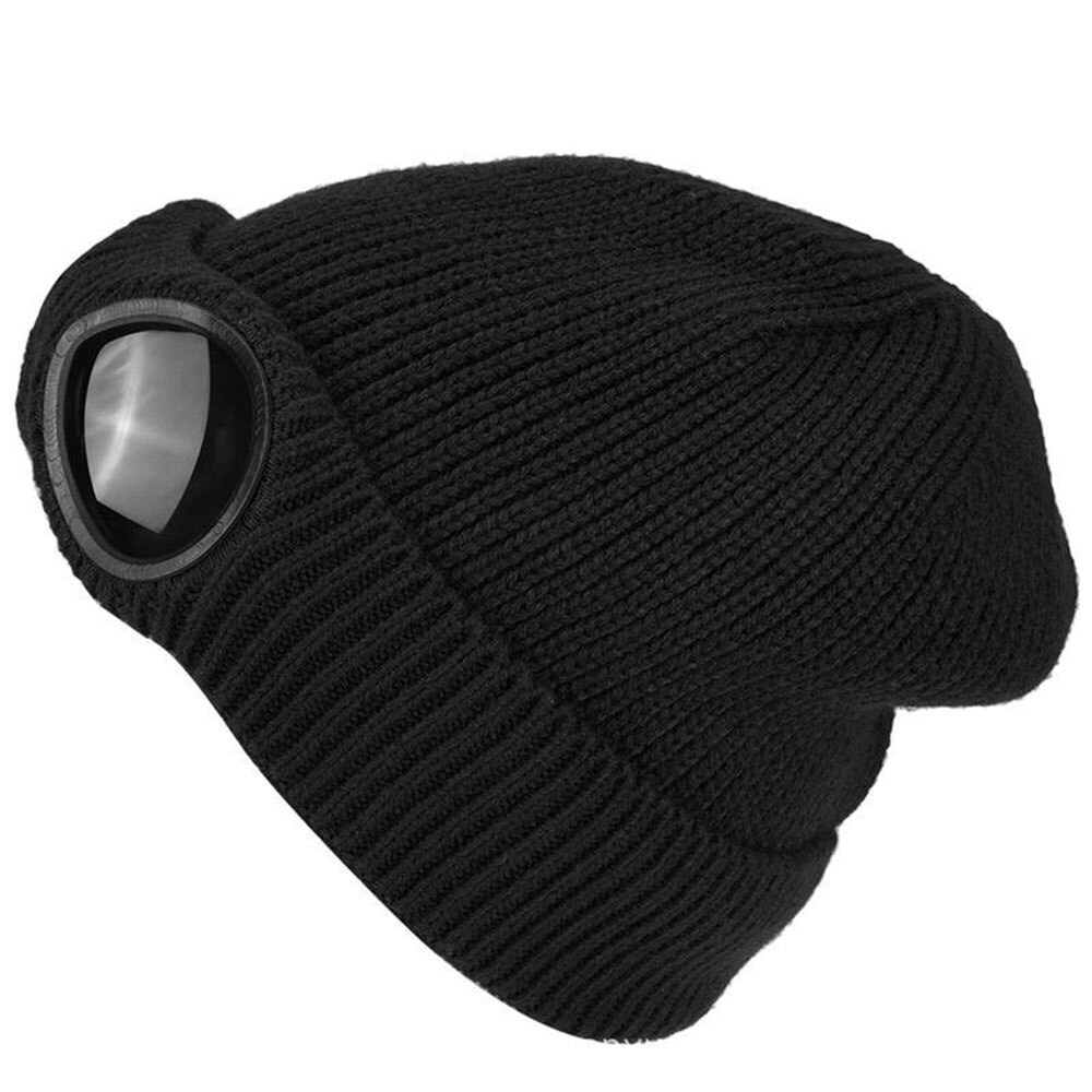 Berretto da sci casuale da donna cappellino da sci tutto'aperto cappello invernale lavorato a maglia caldo uomo donna cappello a cuffia con occhiali per cappelli unisex per adulti