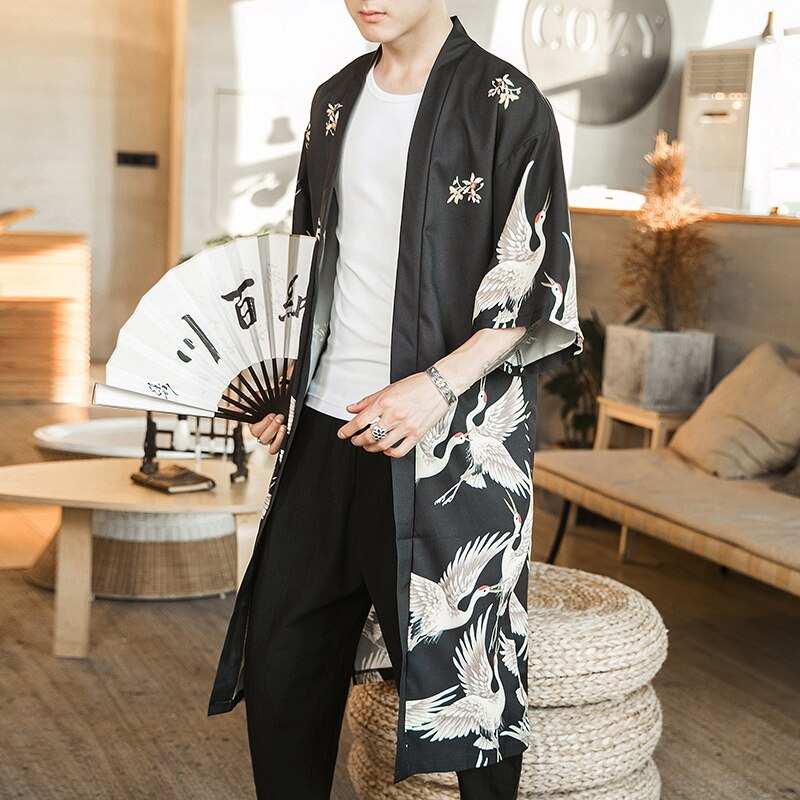 Yukata haori men Japanese kimono cardigan men samurai costume clothing kimono jacket mens kimono shirt yukata haori