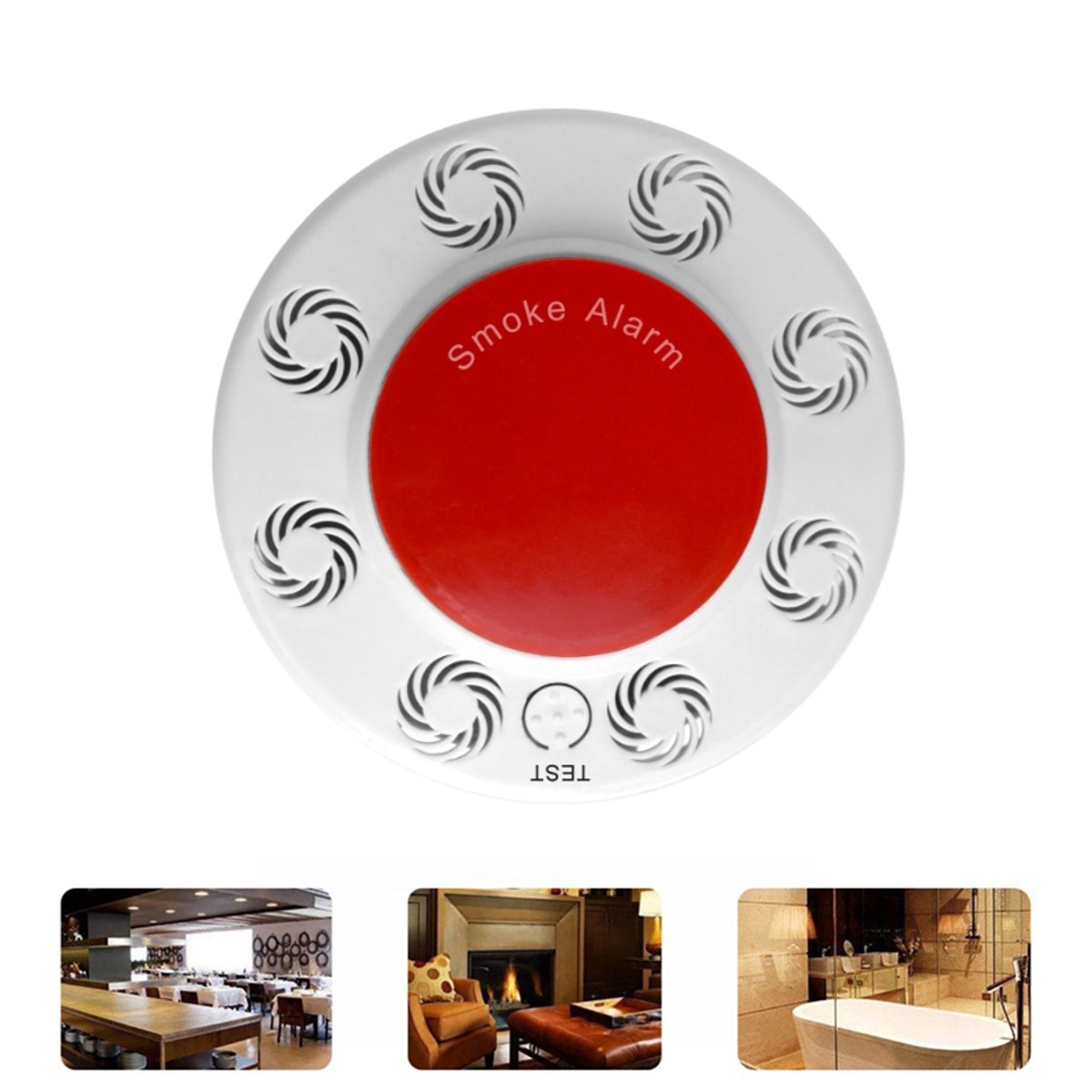 High Sensitive Infrared Smoke Alarm Detector Photoelectric Sensor Home School Security Protection System Tester With Buzzer
