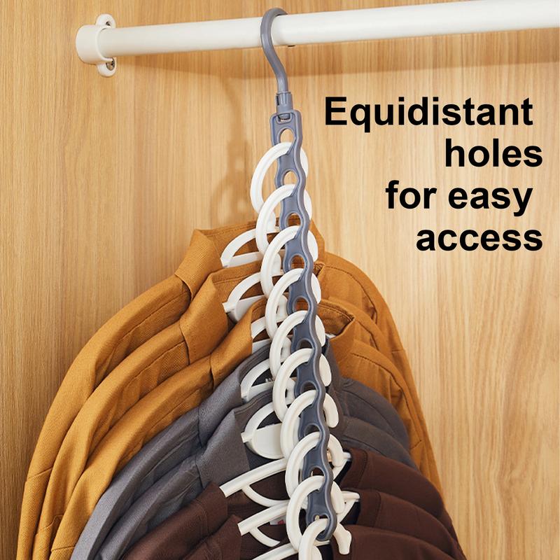 Perchas para camisas, armario que ahorra espacio, perchas ahorradoras de espacio para almacenamiento de ropa, Vertical de 10 orificios, ahorro de espacio, resistente