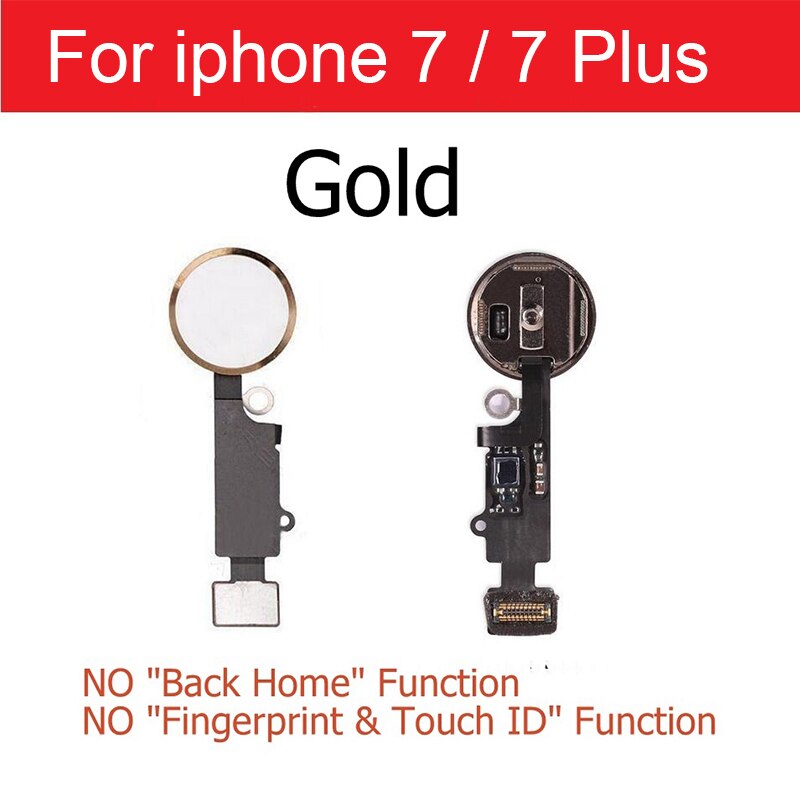 Home Button Flex Cable Assembly For iPhone 5S SE 6 6s 7 8 Plus Home Button Screen On Contral Flex Cable Replacement Repair Parts: For i7 7plus Gold