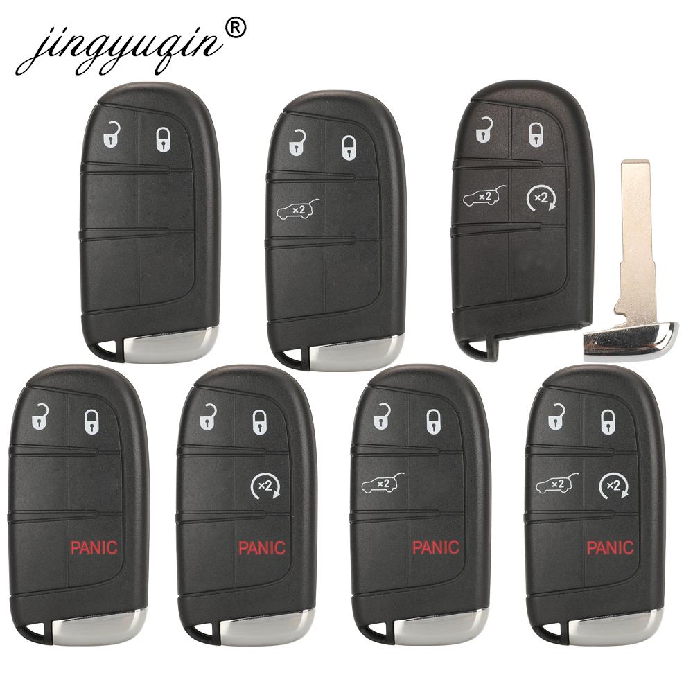Jingyuqin 10 Uds SIP22 2/3/4/5 botones carcasa de llave a distancia de coche para Jeep Renegade Compass Auto SUV funda inteligente de entrada sin llave Fob