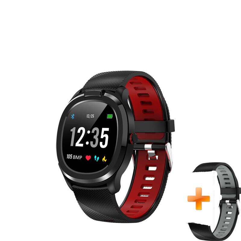 696 t01 temperatur smart klocka män kvinnor fitness armband pulsmätare smartwatch väder kroppstemperaturmätning: Br kiseldioxid bg kiseldioxid