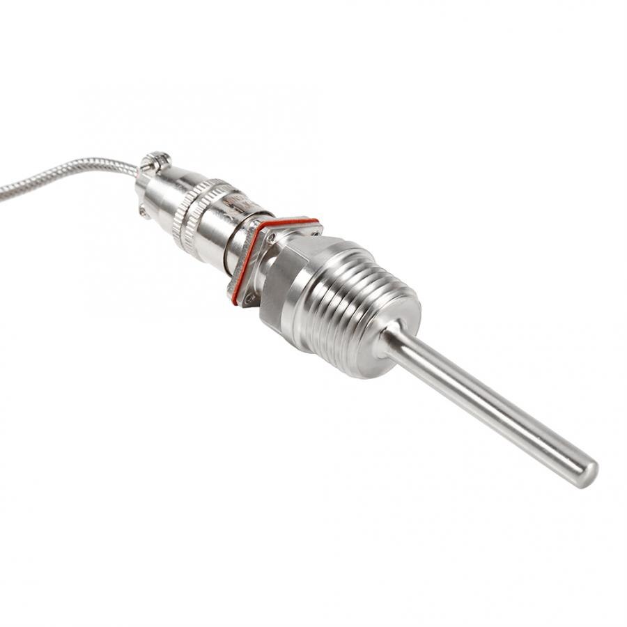 Alta qualidade sensor de temperatura rtd pt100 aço inoxidável sensor temperatura 1/2 "npt threads com 2 metro cabo