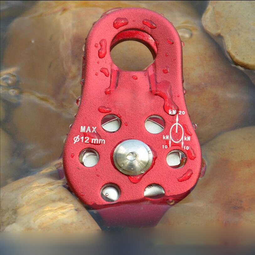Outdoor Climbing Pulleys Single Fixed Pulley Caving Exploration Tools Cross Rescue Equipment