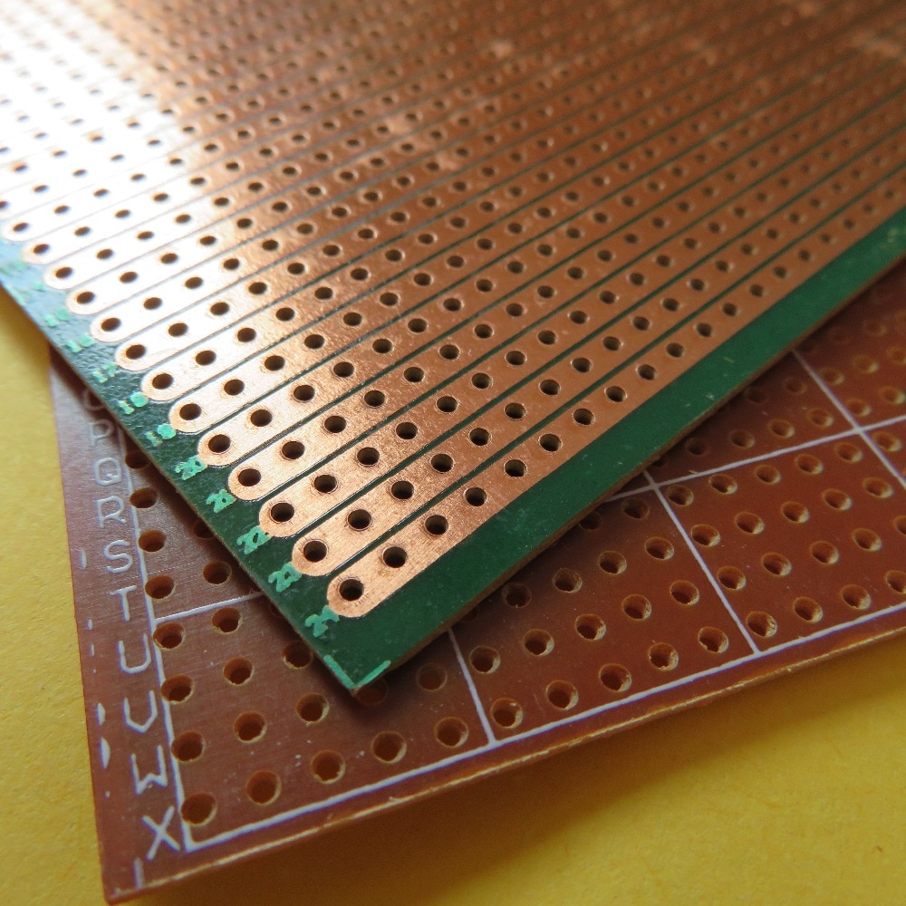 5 stks/partij Stripboard Veroboard vero prototype Printplaat 6.5x14.4 cm 2.54mm breadboard platine lochraster pcb