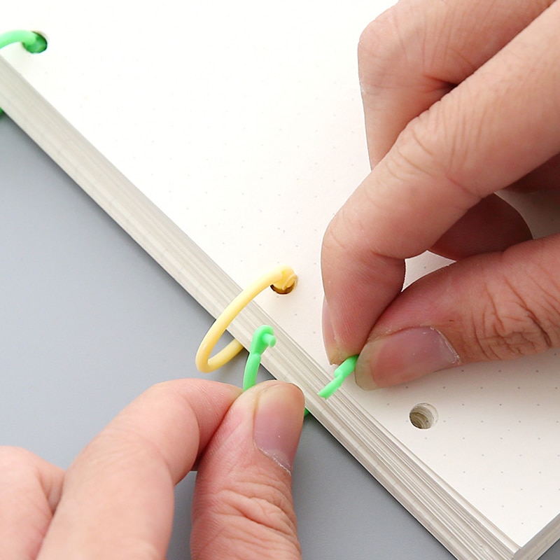 Kreative Süssigkeit Farbige Einfach Ring Papier Skizze Hinweis Buch verlieren Blatt Bindemittel Multi-funktion Kreis Kalender Keychain Schlüssel Ring