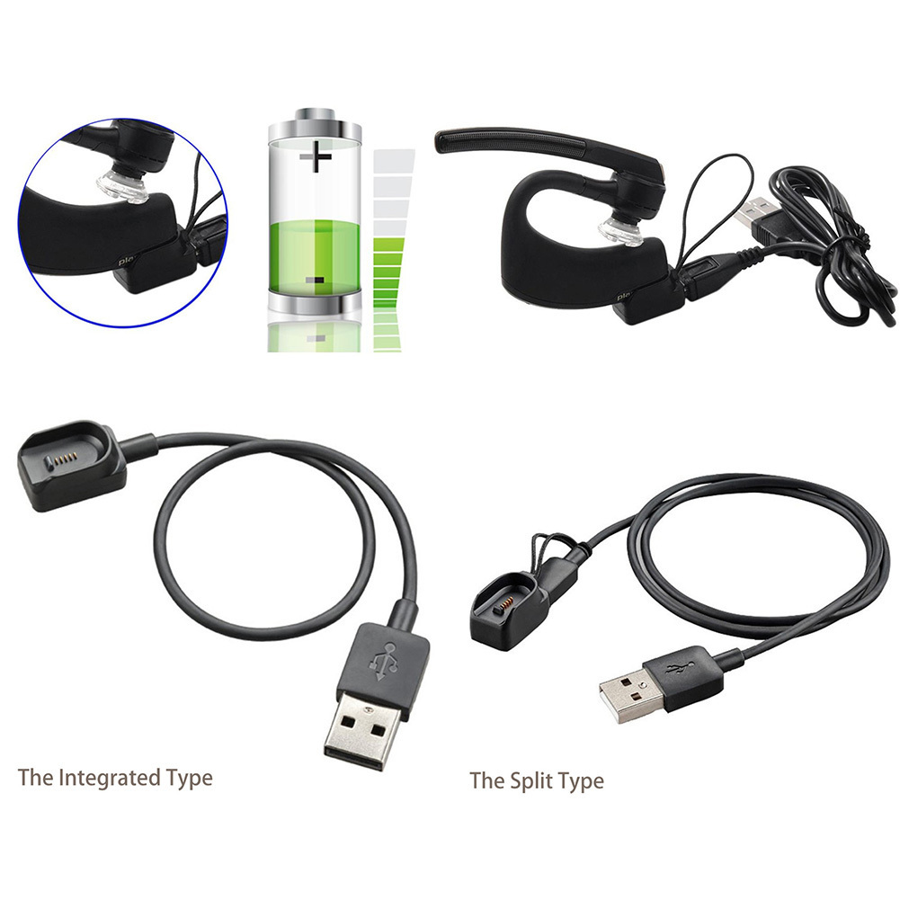 27 CM/1 M Usb-oplaadkabel Cord Quick Charger Adapter Cradle Voor Plantronics Voyager Legend Bluetooth headset Zwart