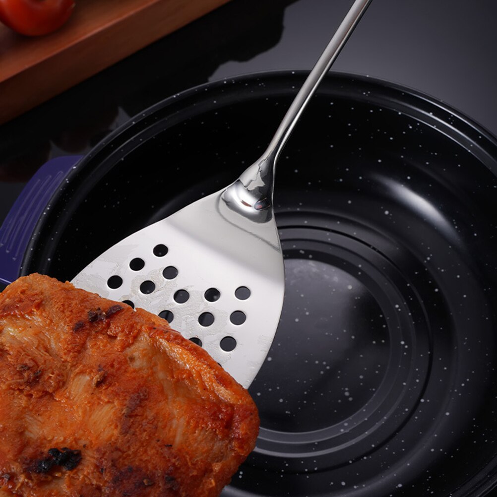 Long Handle Cooking Shovel Stainless Steel Wok Shovel Food Cooking Spatula
