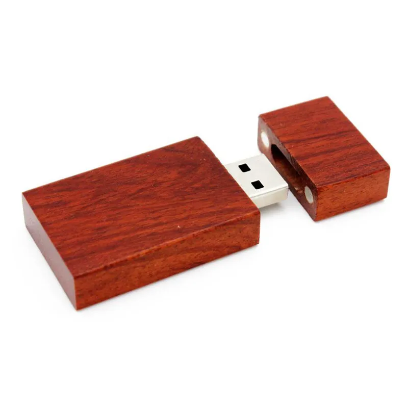 1 Uds. Unidades Flash USB con logotipo personalizado gratis, unidad colgante de bloque de madera de 64GB, unidad de bolígrafo de de boda de 32GB, memoria USB 2,0 de 16GB, 8GB, 4GB: Rojo / 4 GB