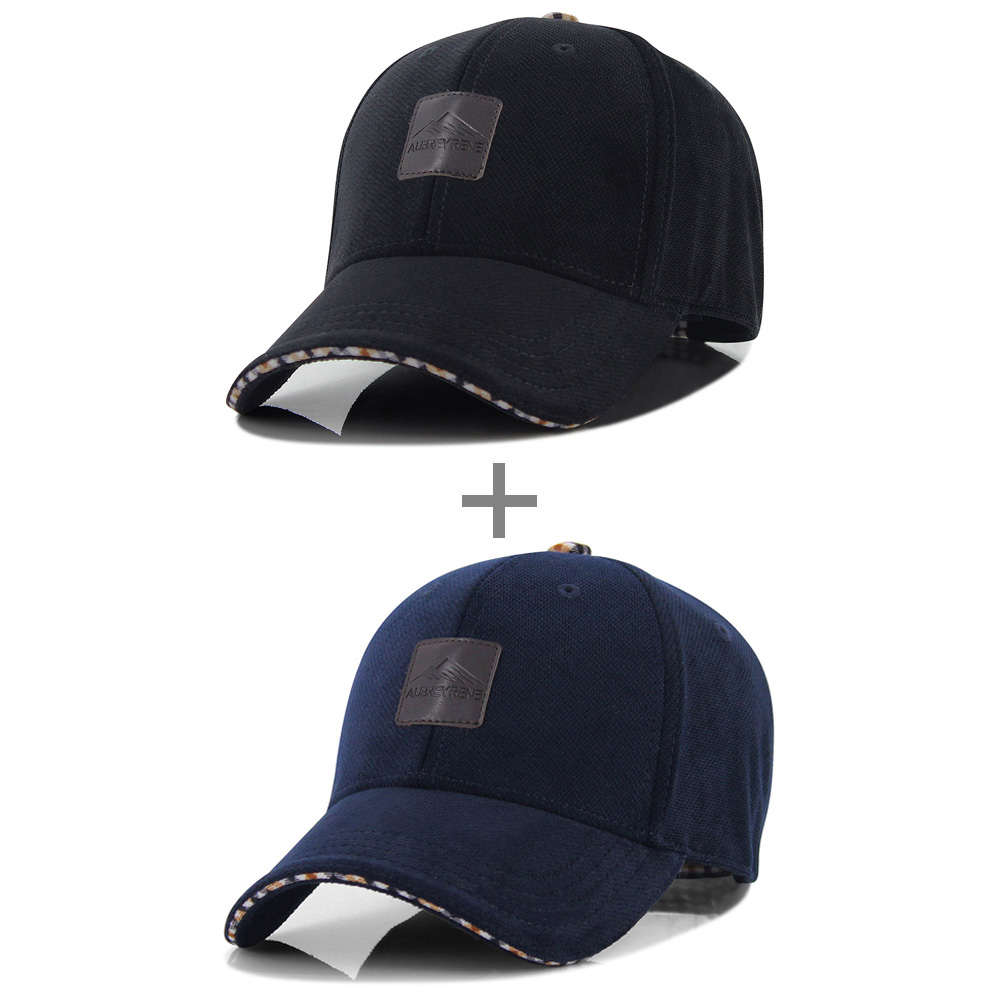 [AETRENDS] Winter Baseball Cap Caps for Men Trucker Hat 4 Colors for Choice Z-1937: Black and Dark Blue