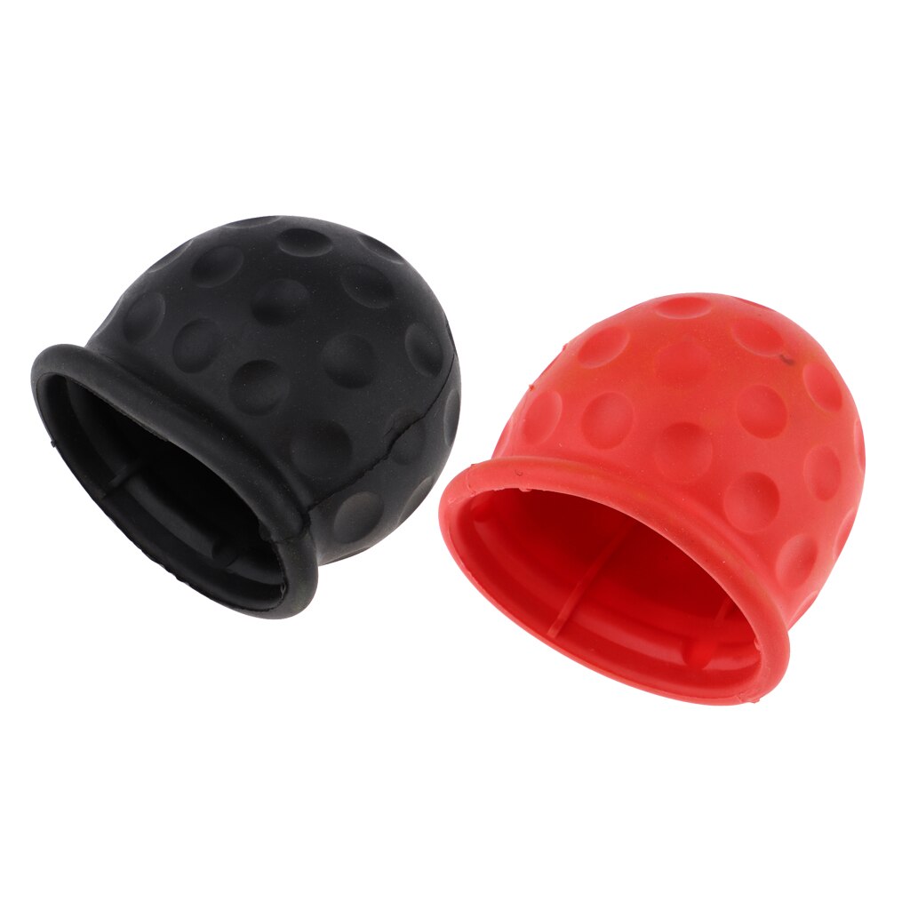 2pcs Towbar Caps Cover Rubber Tow Ball Towing Protect For Car Van Trailer