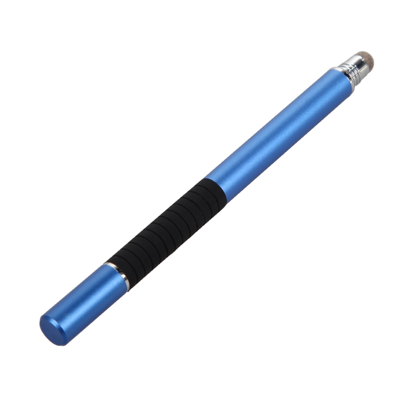 2 in 1 Mutilfuction Fijne Punt Ronde Dunne Tip Touch Pen Capacitieve Stylus Pen voor iPad iPhone Alle Mobiele Telefoons tablet: Deep Blue