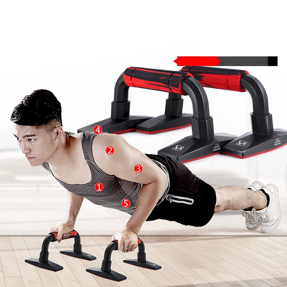 1 Paar H Vorm Fitness Rubber Push-Up Stands Bars Voor Gym Body Building Spier Oefeningen Buik Borst Push ups Hand Grip