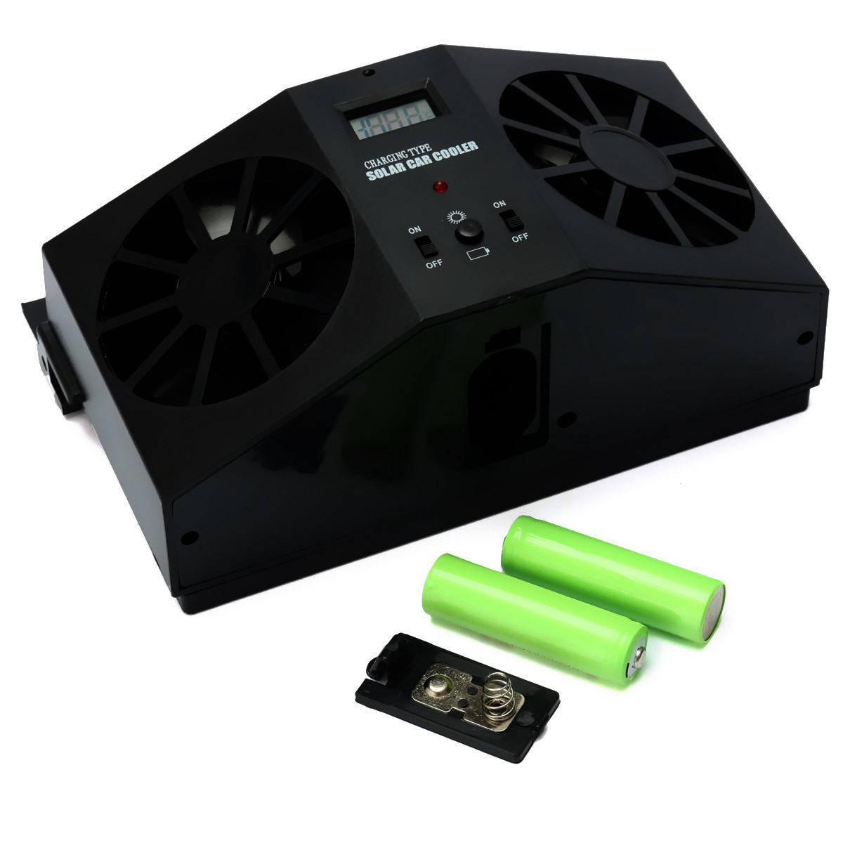 Fan Vehicle Vent Sun Solar Auto Car Powered Air Ventilation Window Exhaust AU Built-in Battery Rechargeable Solar Car Cooler