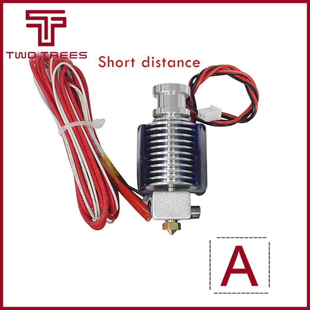 V6 J-head Hotend Extruder Kit 3D Printers Part Cooling Fan Bracket Block Thermistors Nozzle 0.4mm 1.75mm Filament Bowden Parts: A-Short distance