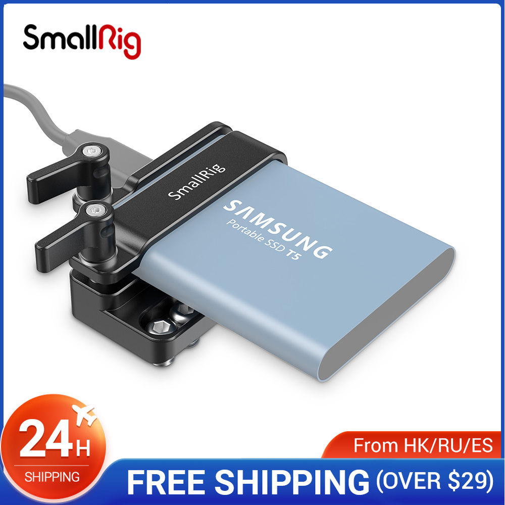SmallRig Mount for Samsung T5 SSD Card Holder Mount Compatible With SmallRig Cage for BMPCC 4K 6K 2203- 2245B
