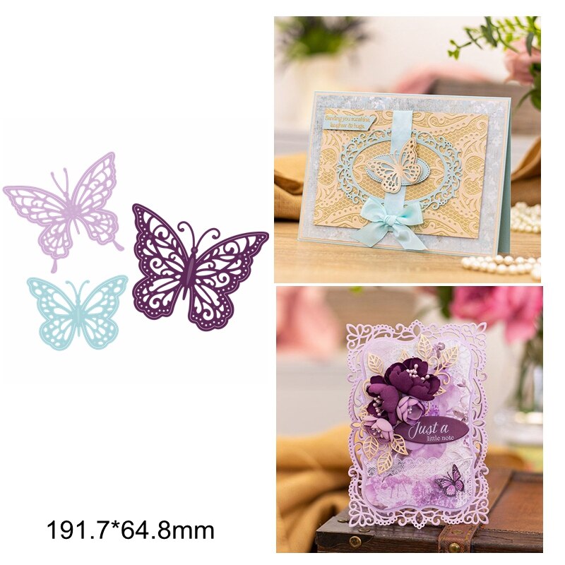 Borboleta laço flor folhas ramo oco em camadas quadrado redondo quadro de corte metal dados scrapbook cartões artesanato papel: 2