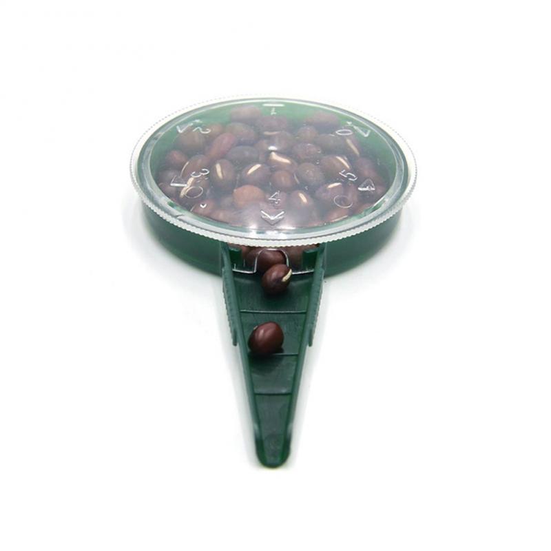 Herramienta dispensadora de semillas para jardinería, herramienta de mano ajustable de 5 engranajes, para jardín, flores y plantas