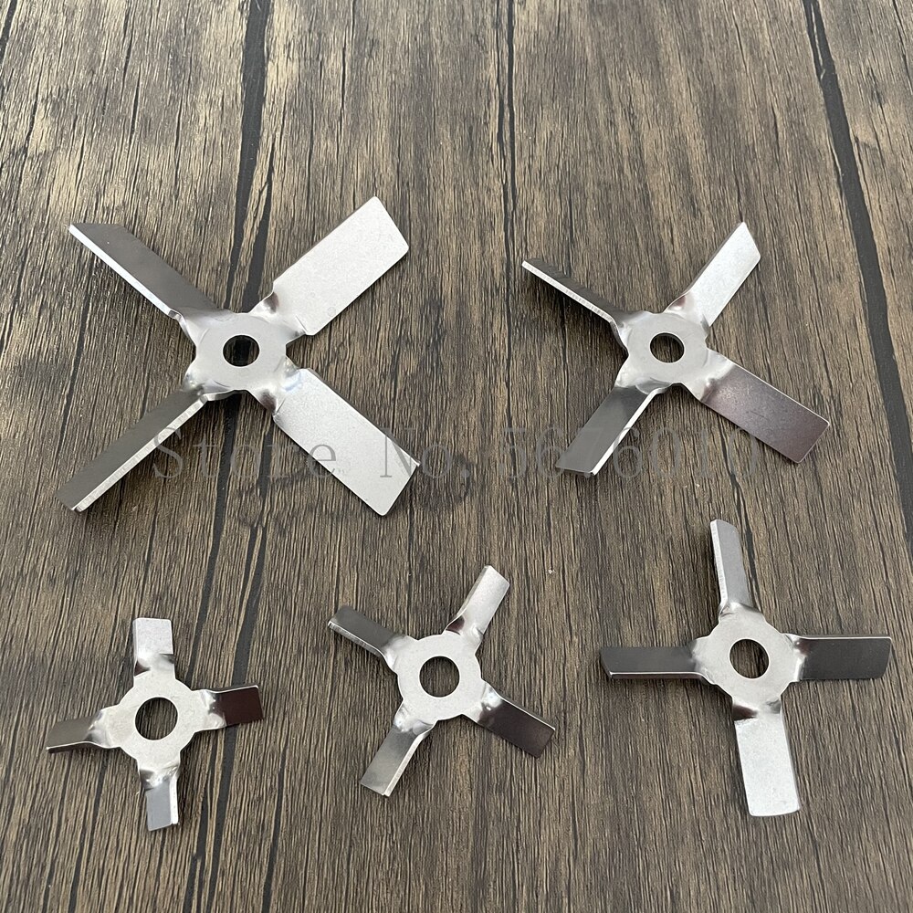 Voor Lab Mixer Apparatuur 1Pcs 304 Rvs Vier-Blade Propeller, roeren Push Up De Materiaal Cross Vaarder