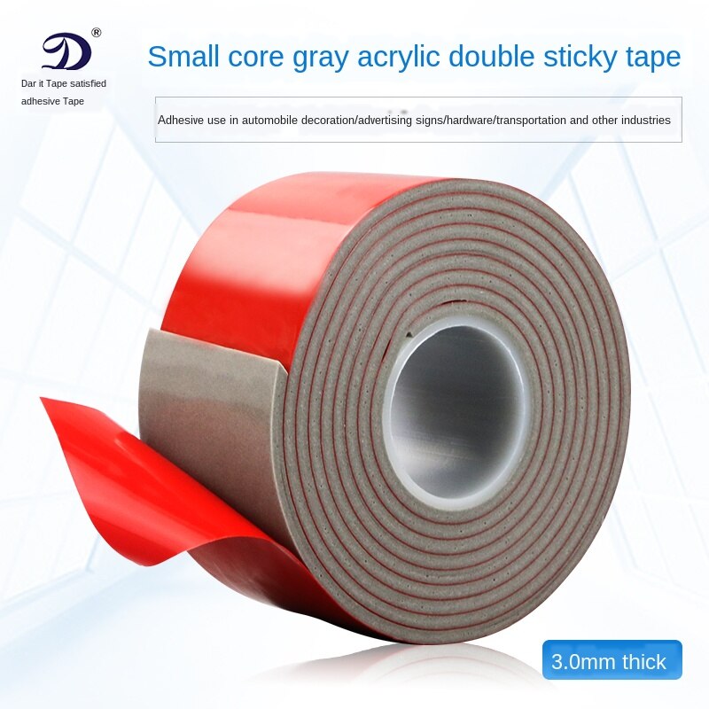 VHB Acrylic Double-sided Tape 3mm Gray Double-sided Adhesive Tape Seamless Waterproof Automobile Thickened Foam Double-sidedtape