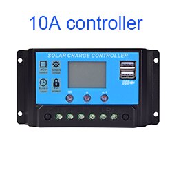 10A/20A/30A 12V 24V Auto Solar Charge Controller PWM Controllers LCD Dual USB 5V Output Solar Panel System DIY Kit PV Regulator: 10A
