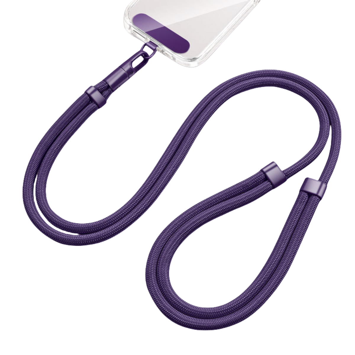 Universelles Telefon-Lanyard mit Clip, verbessert, Anti 360° ° Drehbarer, verstellbarer Hals-/Umhängegurt für alle Handyhüllen: PURPLE