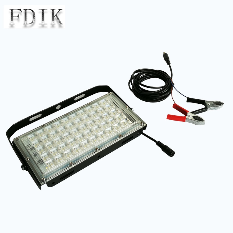LED Flood Light DC12-85V 50W Outdoor Waterproof Spot Light Xtra Bright LED Camping Lamp Tripod Extensible Night Market Lights