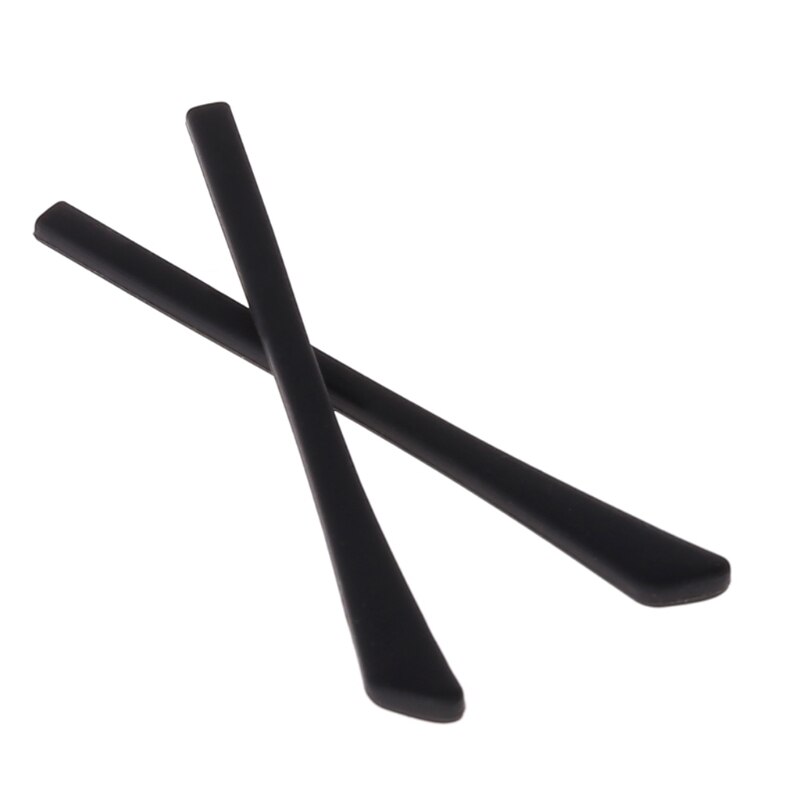 Lunettes antidérapantes en Silicone souple, accessoires de branches de lunettes, manchons de jambes à trous carrés: Black