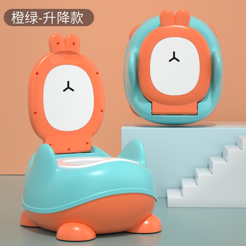 Inodoro para niños pequeños, orinal ecológico especial para el hogar, extracto de urinario grande de dibujos animados, inodoro bonito, fácil de limpiar: Orange Lifting PVC