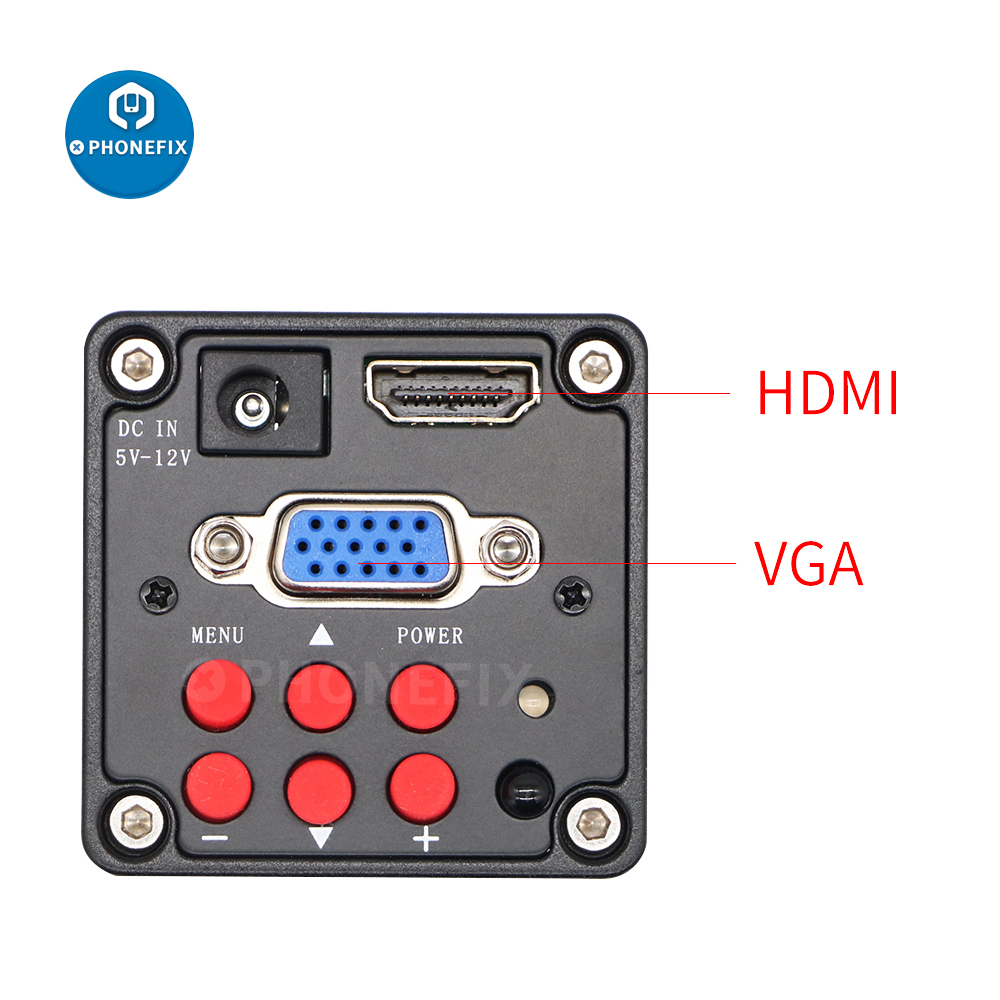 1080P 13MP HDMI VGA Industrial Video Microscope Camera Microscopio C MOUNT Camera For Phone PC PCB IC Observe Soldering Repair