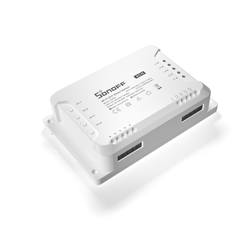 self locking Smart home 4 channel wi-fi relay board module to control home appliances remotely with timer function