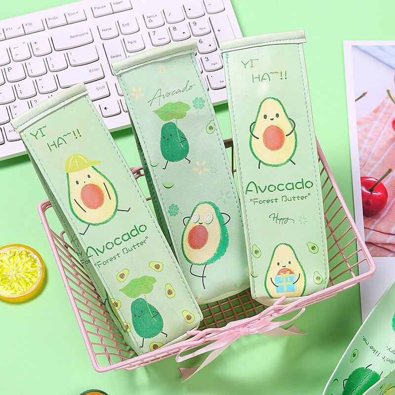 Avocado Originality Travel Milk Box Pencil Case Stationery Storage Bag Escalar Papelaria Escolar School Supplies