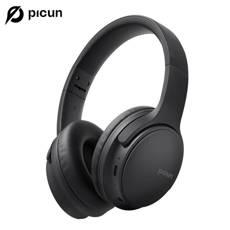 Picun B-06 Bluetooth-Kopfhörer über dem Ohr, 110-Stunden-Spielzeit, kabellose Kopfhörer mit Mikrofon, faltbar, verstellbar, leicht, HiFi
